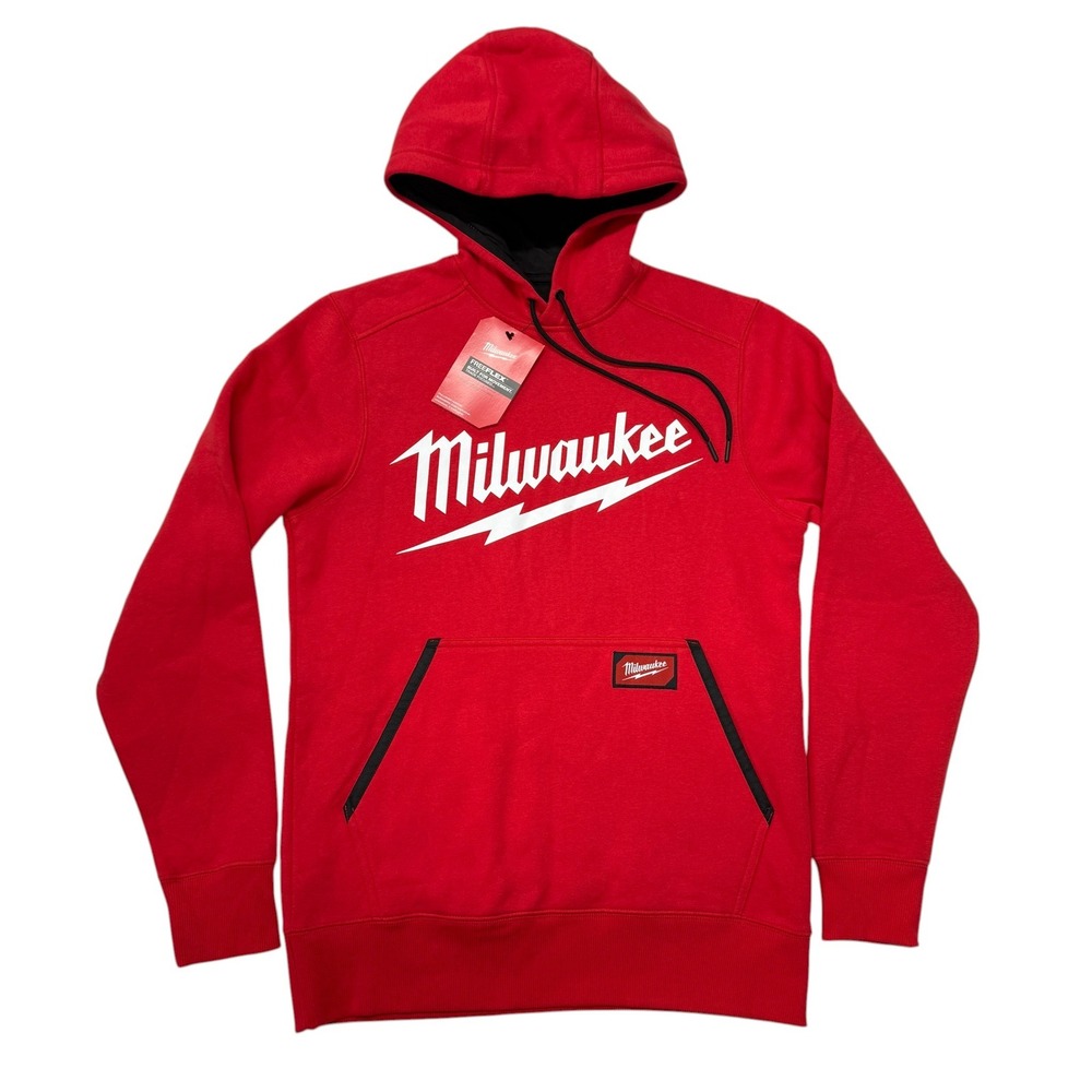 Milwaukee FreeFlex Hoodie Mens Small Red Pullover Logo Graphic Sweatshirt NWT